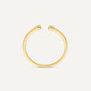 14 Karat Gold Cubic Zirconia Open Stacker Ring - 6