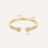 14 Karat Gold Cubic Zirconia Open Stacker Ring - 5