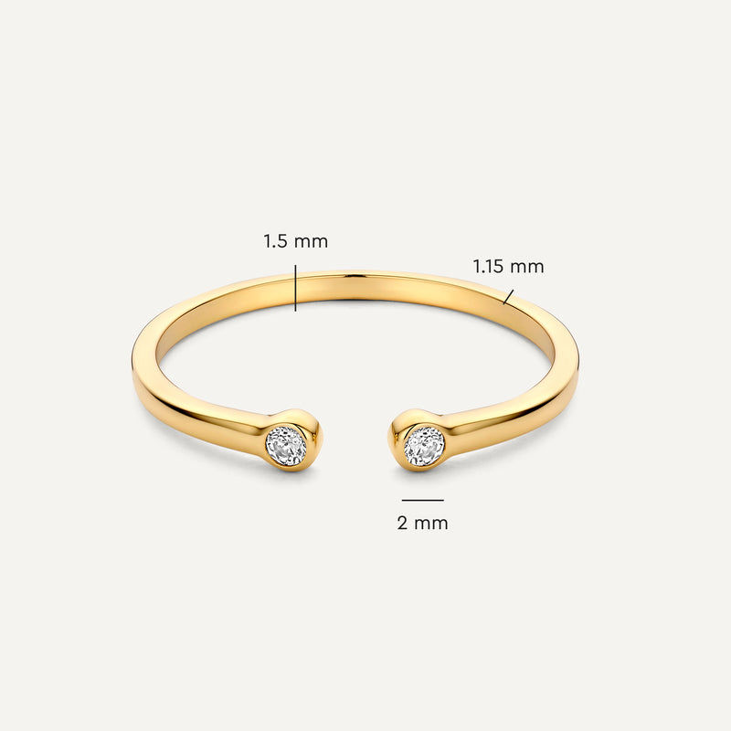 Cubic Zirconia Open Stacker Ring