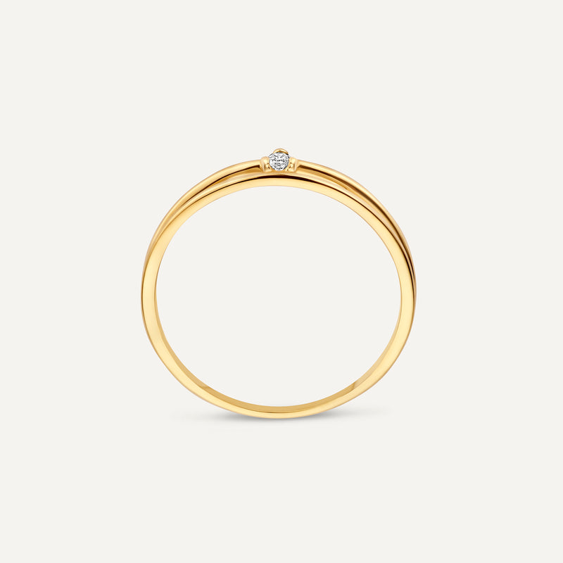 Cubic Zirconia Double Stacker Ring