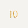 14 Karat Gold Beaded Huggie Hoops (13mm) - 1