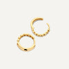 14 Karat Gold Beaded Huggie Hoops (13mm) - 5