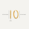 14 Karaat Goud Bolletjes Kleine Hoops (15mm) - 7