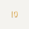 14 Karat Gold Twisted Small Huggie Hoops (10mm) - 1