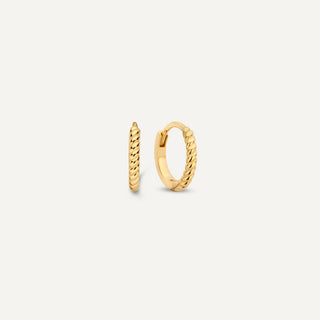Créoles Petites Huggie Torsadées (10mm)