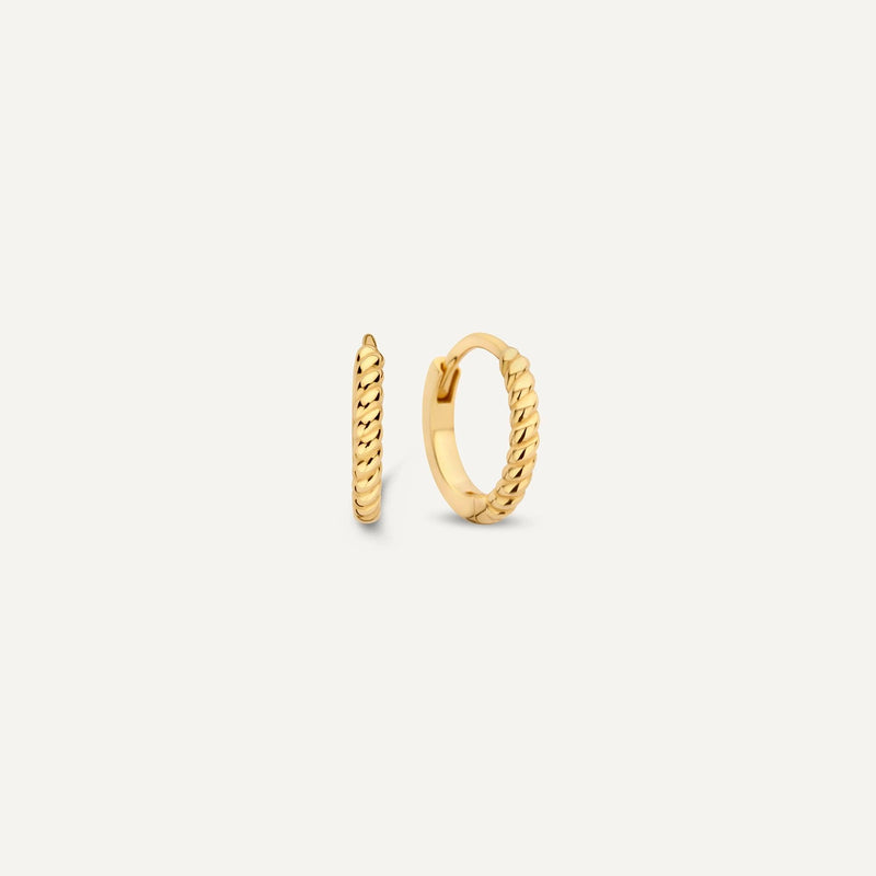 Twisted Small Huggie Hoops (10mm)