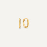 Twisted Small Huggie Hoops (10mm)