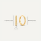 Gedrehte Huggie Hoops (12mm)