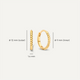 Twisted Hoops Zirconia Cluster Earrings Set