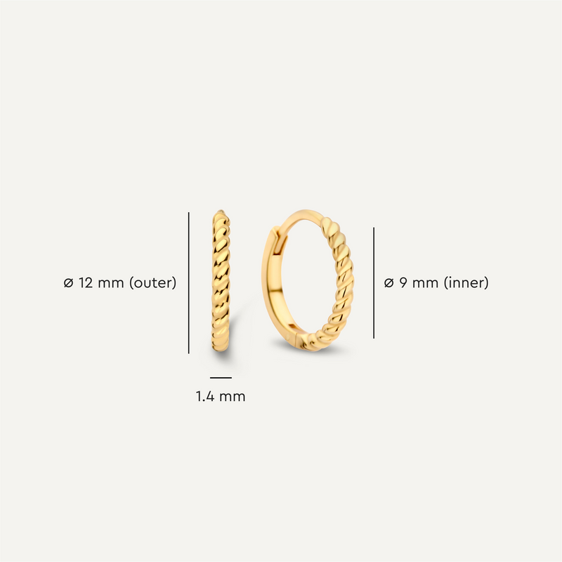Twisted Hoops Zirconia Cluster Earrings Set