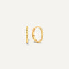 585er Gold Gedrehte Huggie Hoops (12mm) - 1