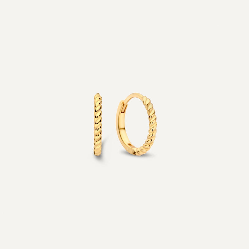 Gedrehte Huggie Hoops (12mm)