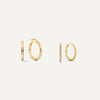 14 Karat Gold Tube Twisted Hoops Set - 1