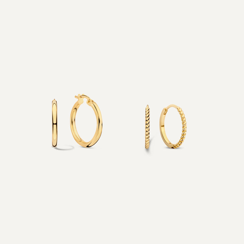 Tube Twisted Hoops Set