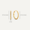 14 Karat Gold Tube Twisted Hoops Set - 8