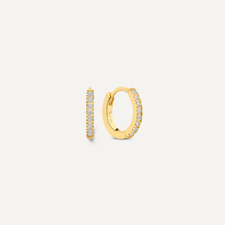 Pavé Cubic Zirconia Small Huggie Hoops (10mm)