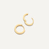 Or 14 Carats Créoles Petites Huggie Zircon Pavé (10mm) - 5