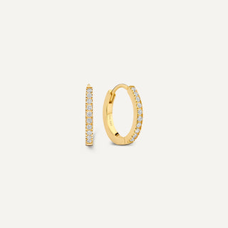 Pavé Zircónia Cúbica Huggie Argolas (12mm)