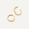 14 Karat Gold Pavé Cubic Zirconia Huggie Hoops (12mm) - 6
