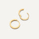 Pavé Cubic Zirconia Huggie Hoops (12mm)