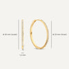 14 Karaat Goud Pavé Zirkonia Grote Hoops Oorbellen Set - 5