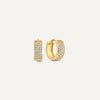 Pavé Cubic Zirconia Bold Small Huggie Hoops (10mm)