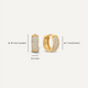 Pavé Zirconia Hoops Sphere Earrings Set