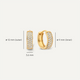 Créoles Huggie Zircon Pavé Epaisses (12mm)