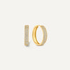 Pavé Cubic Zirconia Bold Medium Hoops (18mm)