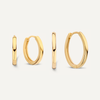 14 Karat Guld Essential Creolörhängen Layering Set - 1