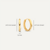 14 Karat Gold Essential Huggie Hoops (12mm) - 7