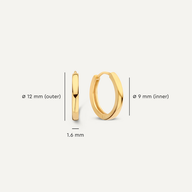 14 Karat Gold Essential Huggie Hoops (12mm) - 7