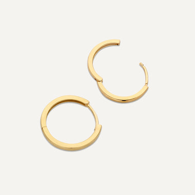 14 Karat Gold Essential Small Hoops (15mm) - 4