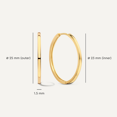 14 Karat Gold Essential Large Hoops (25mm) - 6