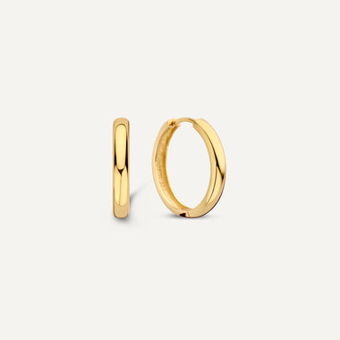 14 Karat Gold Bold Medium Hoops (19mm) - 1