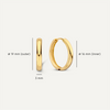 14 Karat Gold Bold Medium Hoops (19mm) - 9