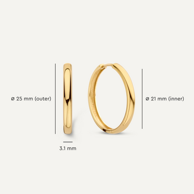 14 Karat Gold Bold Large Hoops (25mm) - 9