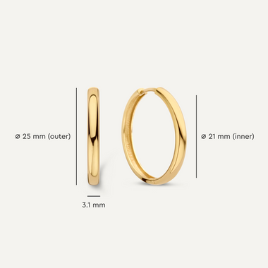 14 Karat Gold Bold Hoops Set - 8