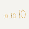 14 Karat Gold Tube Hoops Set - 1