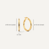 14 Karat Gold Tube Twisted Hoops Set - 4
