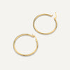 Or 14 Carats Créoles Tube Grandes (30mm) - 7