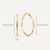 14 Karat Gold Tube Hoops Set - 8