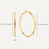 14 Karat Gold Tube Oversized Hoops (40mm) - 8