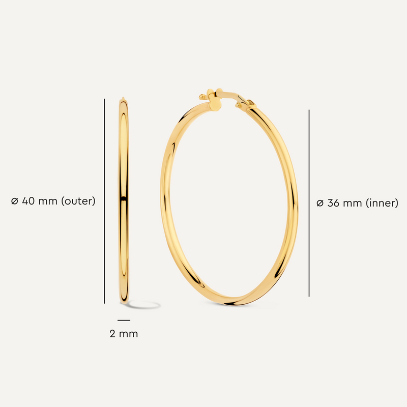Tube Oversized Hoops (40mm)