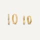 Pavé Zirconia Oval Hoops Layering Set
