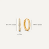 14 Karaat Goud Pavé Zirkonia Ovale Hoops Set - 5