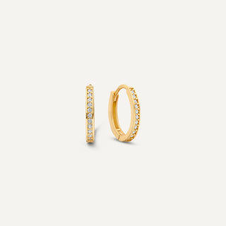 Pavé Zirkonia Ovale Huggie Hoops (12mm)