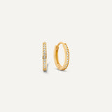 Pavé Zirkonia Ovale Huggie Hoops (12mm)