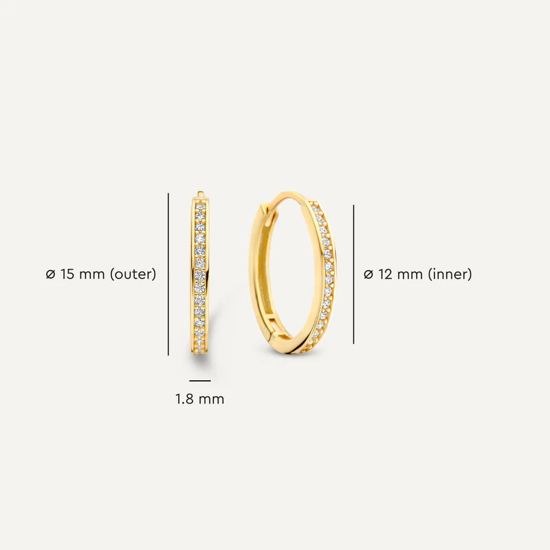 Pavé Zirkonia Ovale Hoops Set