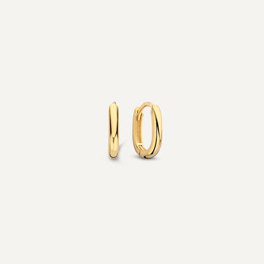 14 Karat Gold Chain Huggie Hoops (11mm) - 1